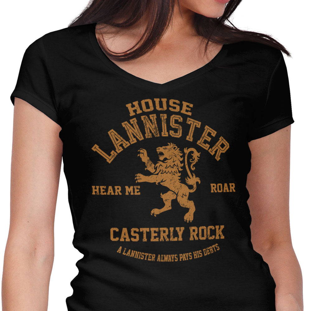 Hear Me Roar Women's V-Neck - Adult & Kids T-Shirts, Sweatshirts & Hoodies apparel design preview 1