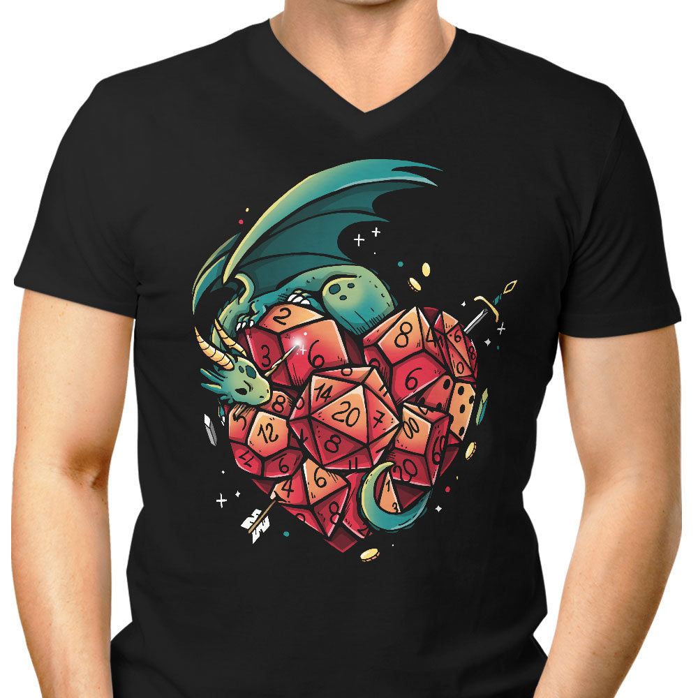 Heart of a Gamer Men's V-Neck - Adult & Kids T-Shirts, Sweatshirts & Hoodies apparel design preview 1