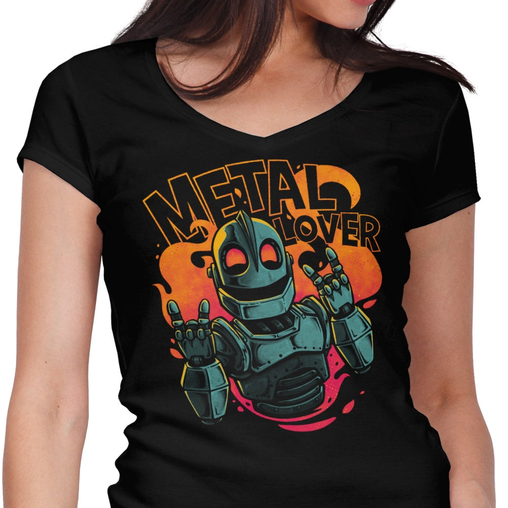 Heavy Metal Heart Women's V-Neck - Adult & Kids T-Shirts, Sweatshirts & Hoodies apparel design preview 1