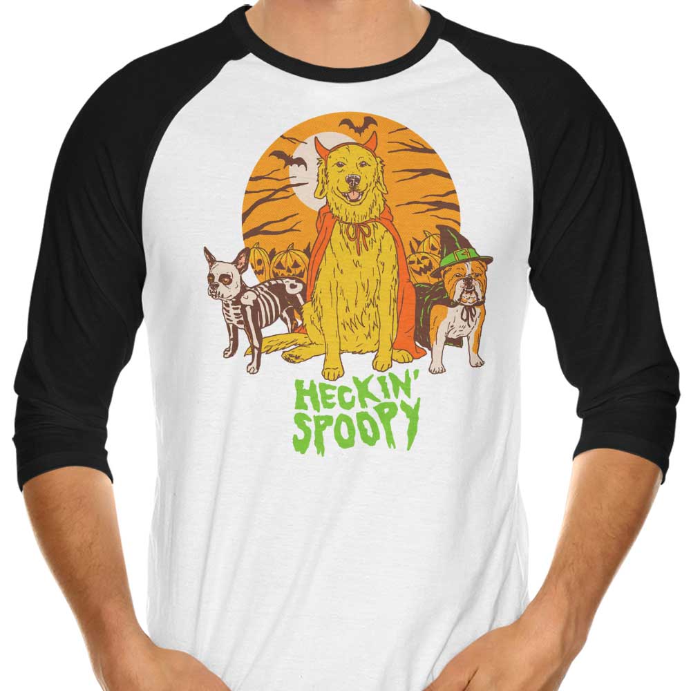 Heckin Spoopy 3/4 Sleeve Raglan - Adult & Kids T-Shirts, Sweatshirts & Hoodies apparel design preview 1