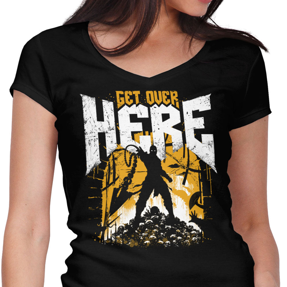 Hellfire Doom Women's V-Neck - Adult & Kids T-Shirts, Sweatshirts & Hoodies apparel design preview 1