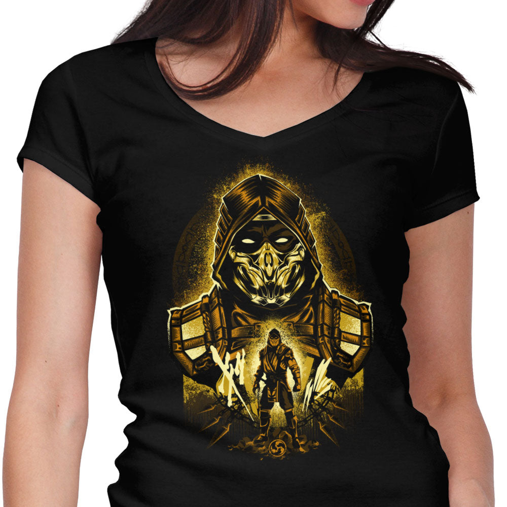 Hellfire Revenant Women's V-Neck - Adult & Kids T-Shirts, Sweatshirts & Hoodies apparel design preview 1