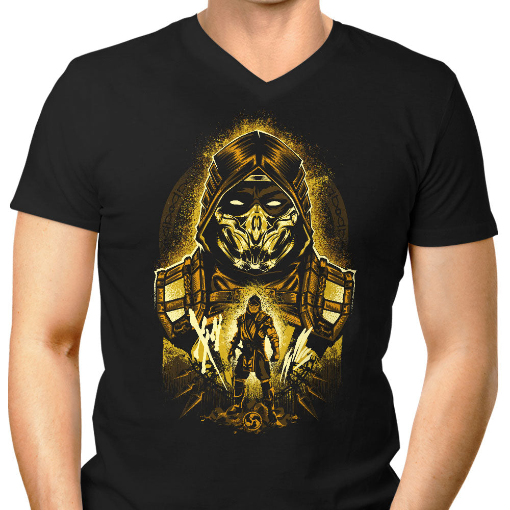 Hellfire Revenant Men's V-Neck - Adult & Kids T-Shirts, Sweatshirts & Hoodies apparel design preview 1
