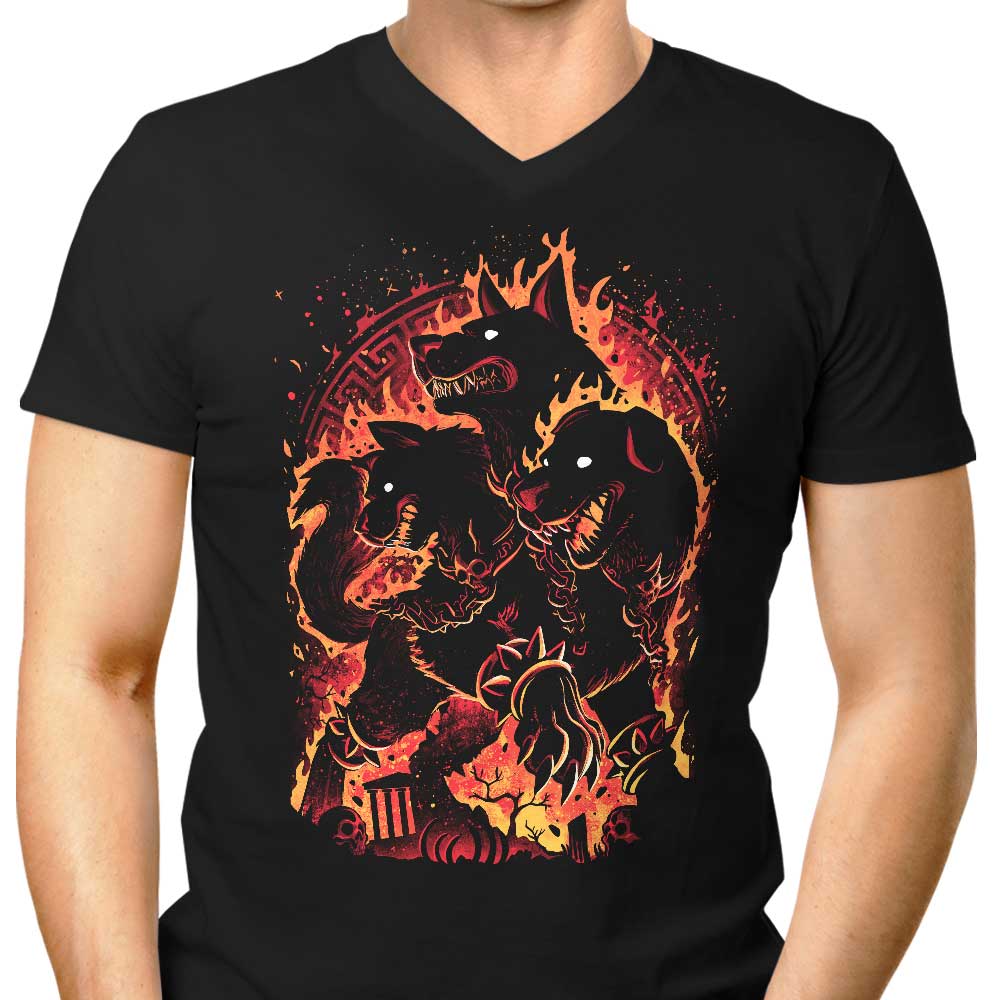Hellhound Unleashed Men's V-Neck - Adult & Kids T-Shirts, Sweatshirts & Hoodies apparel design preview 1