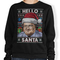Hello Santa Sweater - Adult & Kids T-Shirts, Sweatshirts & Hoodies apparel design preview 1