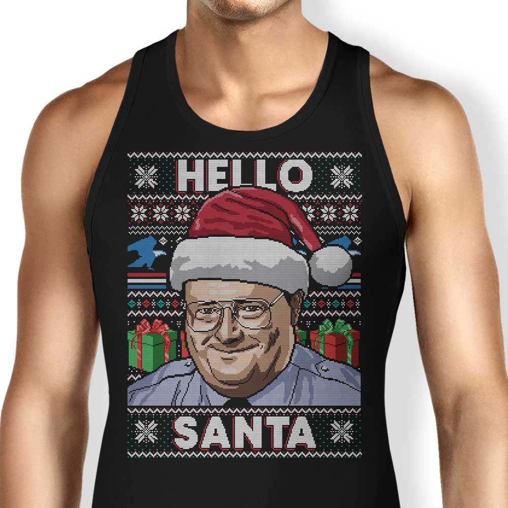 Hello Santa Sweater Tank Top - Adult & Kids T-Shirts, Sweatshirts & Hoodies apparel design preview 1