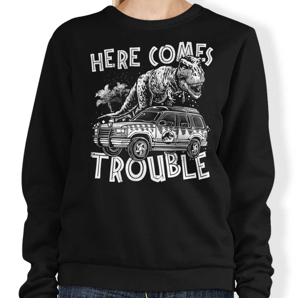 Here Comes Trouble - Adult & Kids T-Shirts, Sweatshirts & Hoodies apparel design preview 1