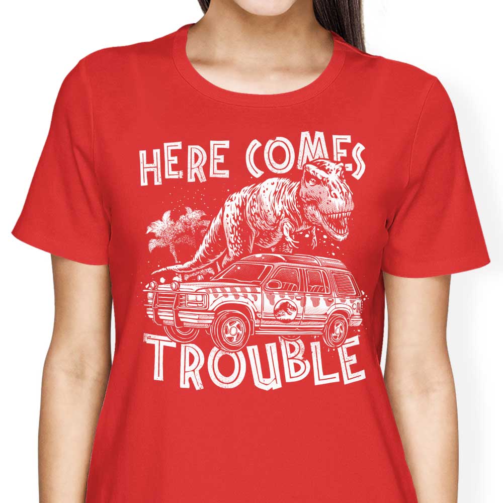 Here Comes Trouble Women's Apparel - Adult & Kids T-Shirts, Sweatshirts & Hoodies apparel design preview 2