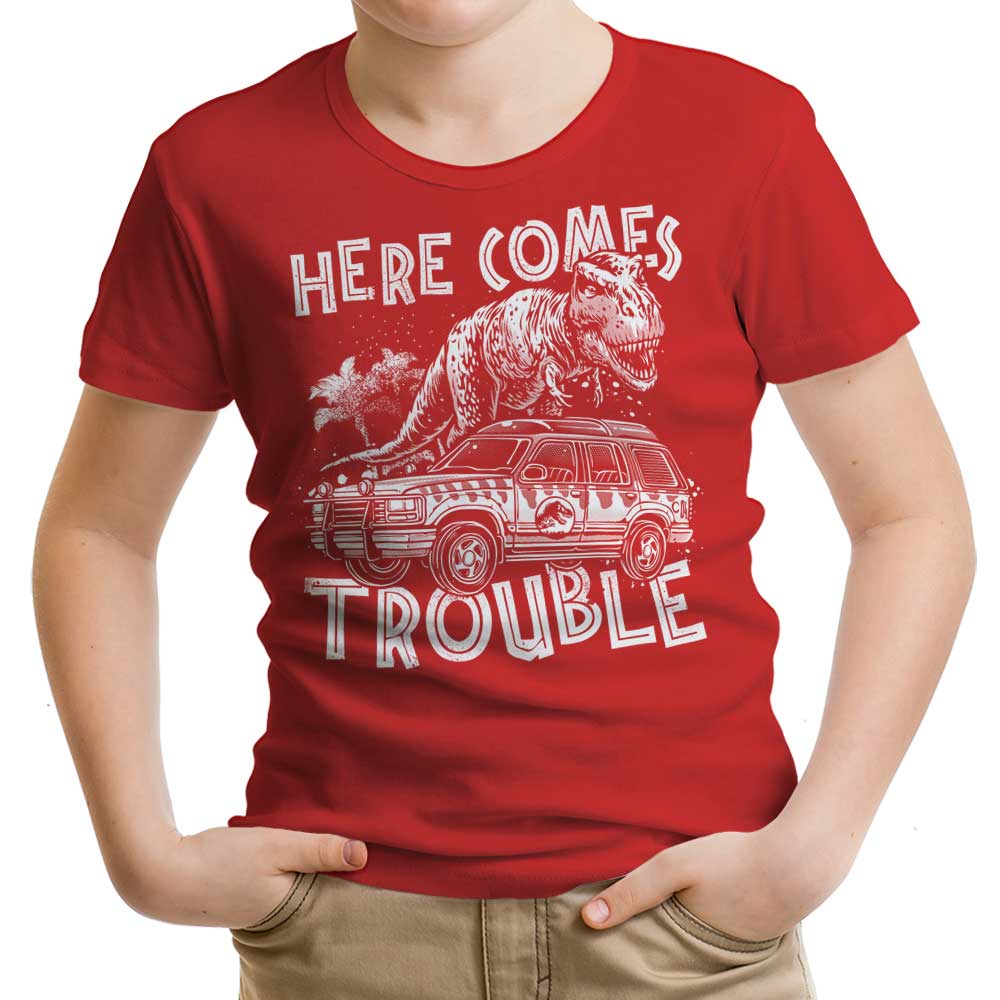 Here Comes Trouble Youth Apparel - Adult & Kids T-Shirts, Sweatshirts & Hoodies apparel design preview 2