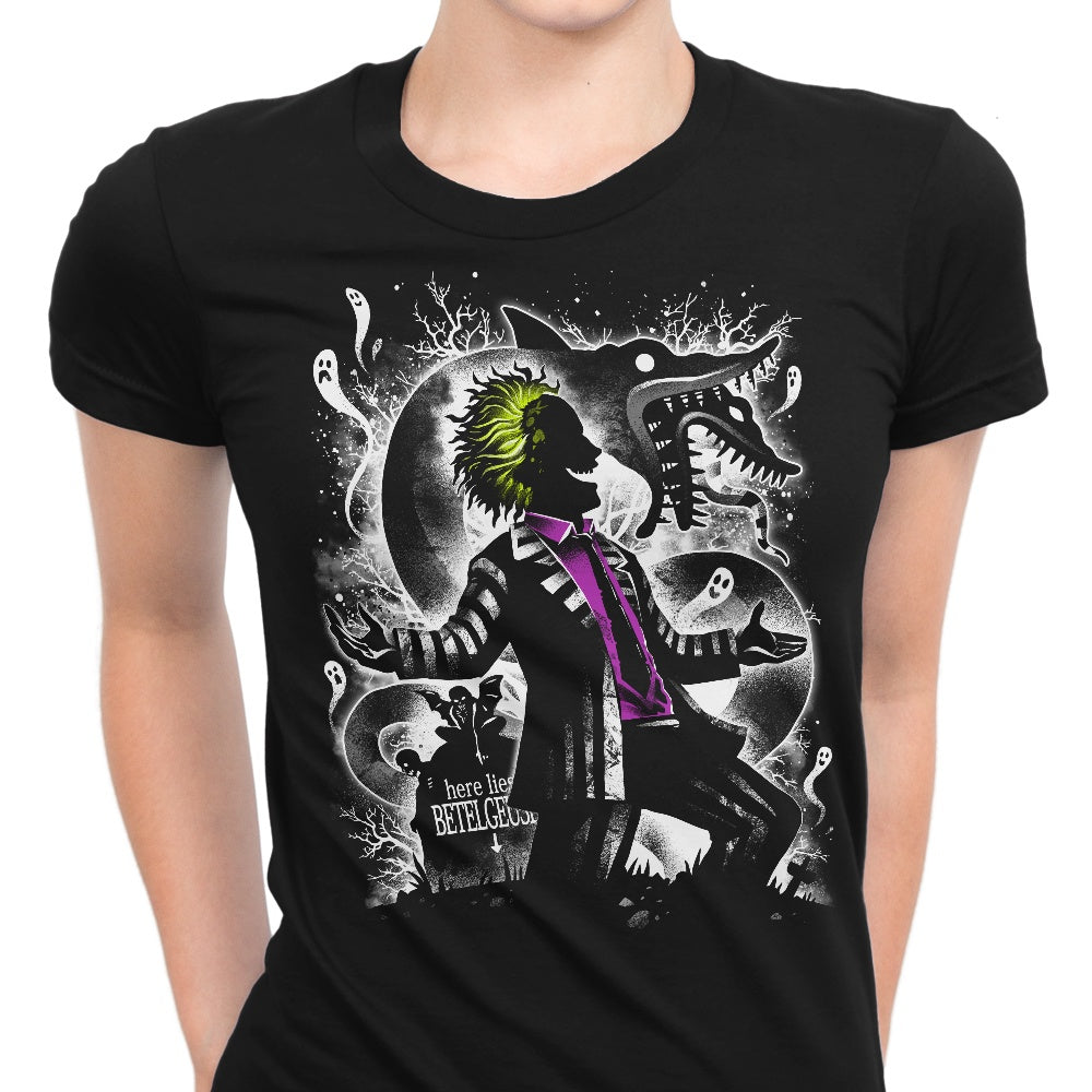 Here Lies Betelgeuse Women's Apparel - Adult & Kids T-Shirts, Sweatshirts & Hoodies apparel design preview 1