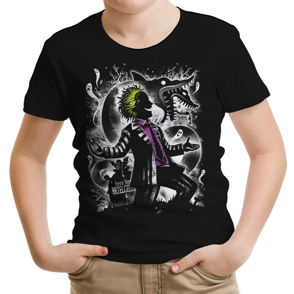 Here Lies Betelgeuse Youth Apparel - Adult & Kids T-Shirts, Sweatshirts & Hoodies apparel design preview 1