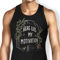 Here Lies My Motivation Tank Top - Adult & Kids T-Shirts, Sweatshirts & Hoodies apparel design preview 1
