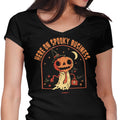 Here on Spooky Business Women's V-Neck - Adult & Kids T-Shirts, Sweatshirts & Hoodies apparel design preview 1