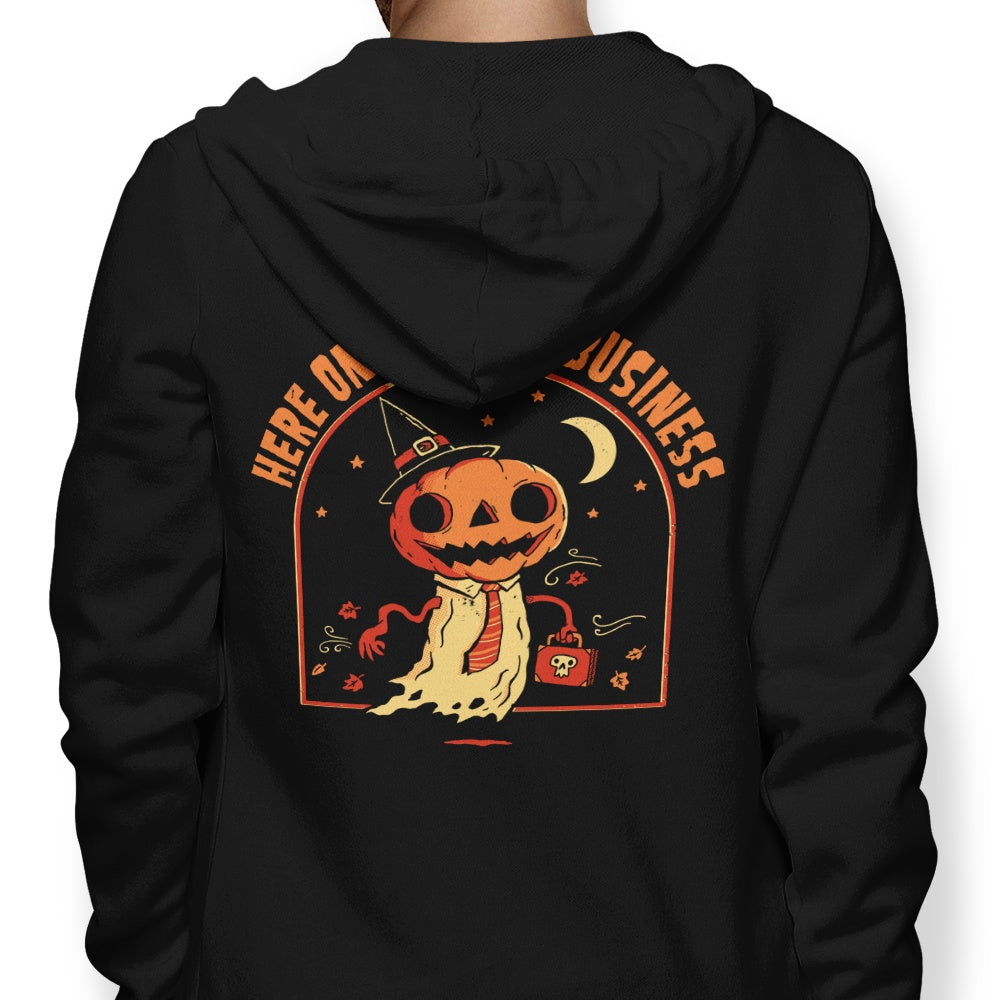 Here on Spooky Business - Adult & Kids T-Shirts, Sweatshirts & Hoodies apparel design preview 1