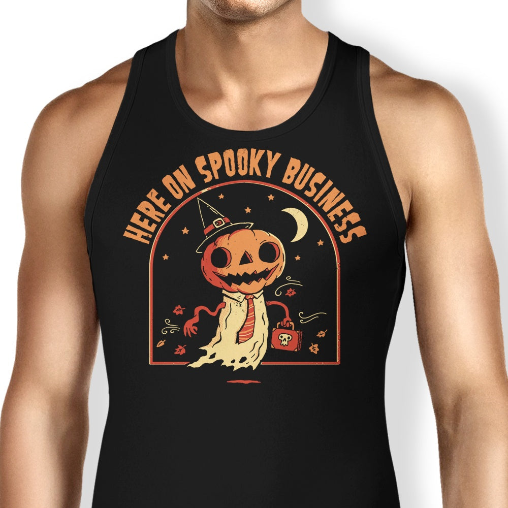 Here on Spooky Business Tank Top - Adult & Kids T-Shirts, Sweatshirts & Hoodies apparel design preview 1