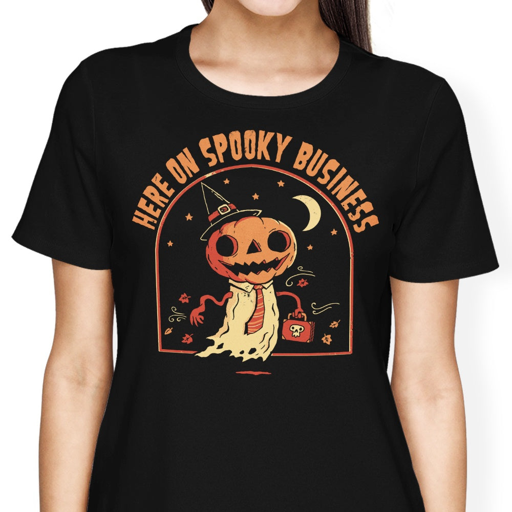 Here on Spooky Business Women's Apparel - Adult & Kids T-Shirts, Sweatshirts & Hoodies apparel design preview 1