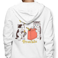 Here to Cause Trouble - Adult & Kids T-Shirts, Sweatshirts & Hoodies apparel design preview 1