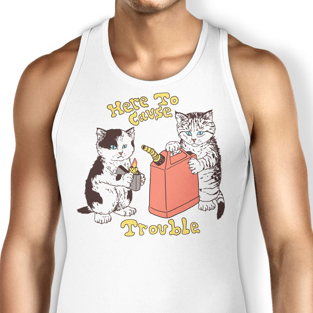 Here to Cause Trouble Tank Top - Adult & Kids T-Shirts, Sweatshirts & Hoodies apparel design preview 1