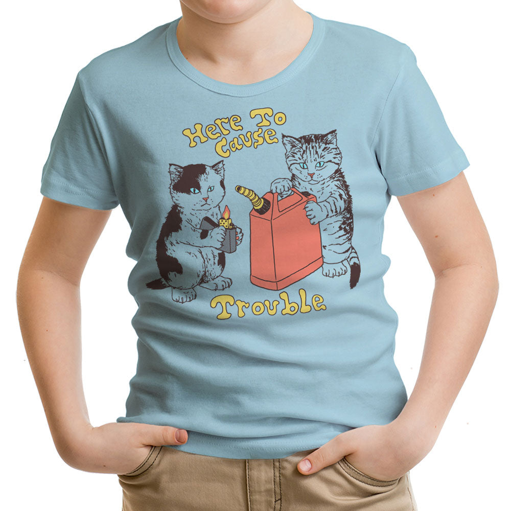 Here to Cause Trouble Youth Apparel - Adult & Kids T-Shirts, Sweatshirts & Hoodies apparel design preview 1