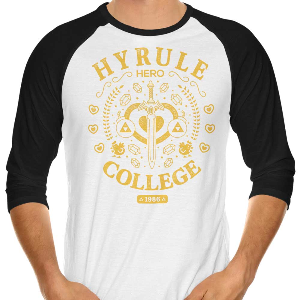 Hero College 3/4 Sleeve Raglan - Adult & Kids T-Shirts, Sweatshirts & Hoodies apparel design preview 1