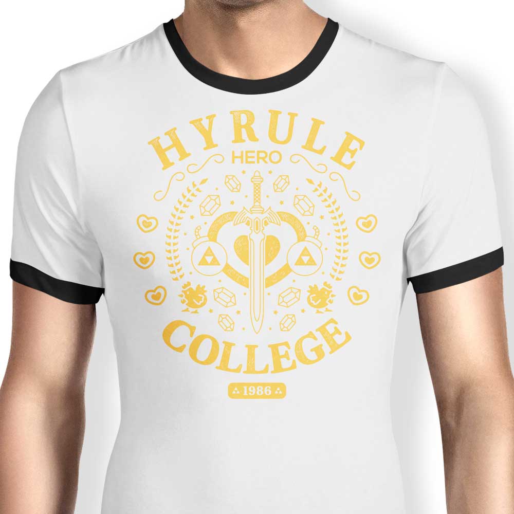 Hero College Ringer - Adult & Kids T-Shirts, Sweatshirts & Hoodies apparel design preview 1