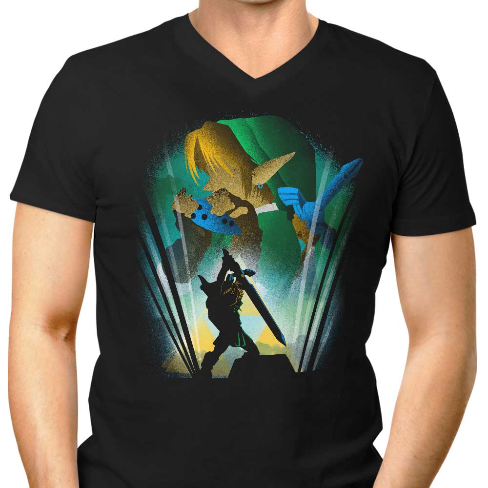Hero of Time Men's V-Neck - Adult & Kids T-Shirts, Sweatshirts & Hoodies apparel design preview 1