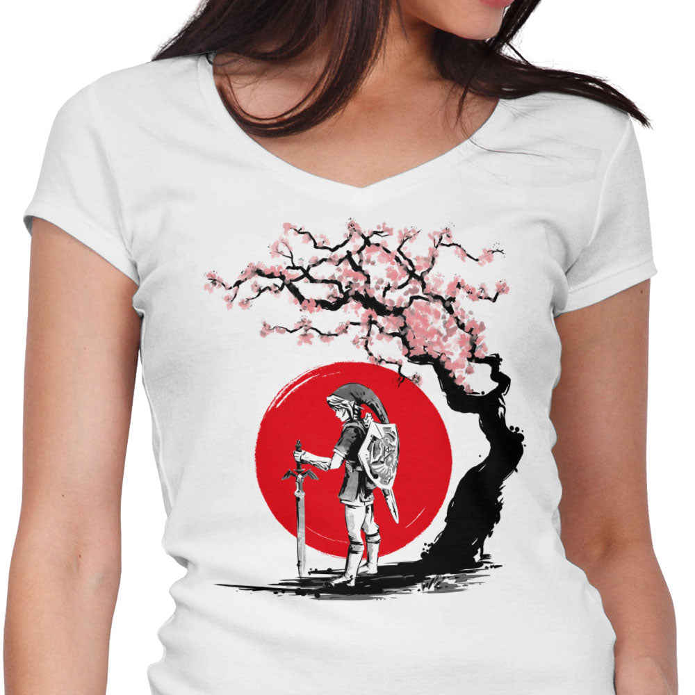 Hero Under the Sun Women's V-Neck - Adult & Kids T-Shirts, Sweatshirts & Hoodies apparel design preview 1