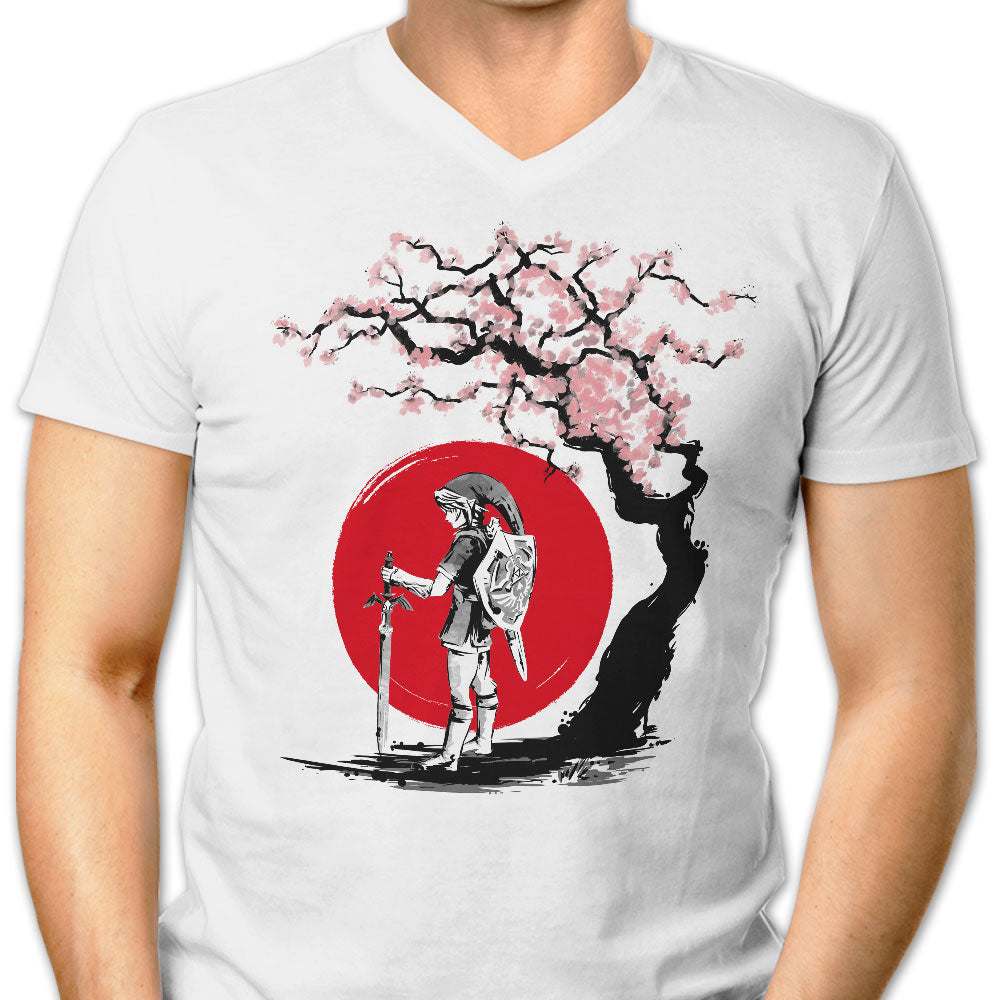 Hero Under the Sun Men's V-Neck - Adult & Kids T-Shirts, Sweatshirts & Hoodies apparel design preview 1