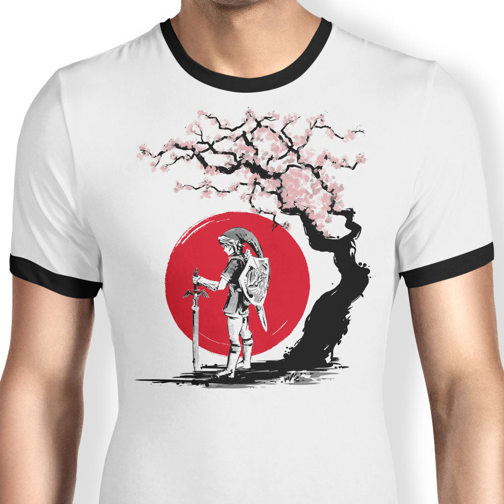 Hero Under the Sun Ringer - Adult & Kids T-Shirts, Sweatshirts & Hoodies apparel design preview 1