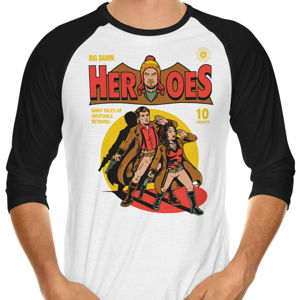 Heroes Comic 3/4 Sleeve Raglan - Adult & Kids T-Shirts, Sweatshirts & Hoodies apparel design preview 1