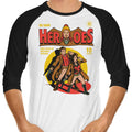 Heroes Comic 3/4 Sleeve Raglan - Adult & Kids T-Shirts, Sweatshirts & Hoodies apparel design preview 1