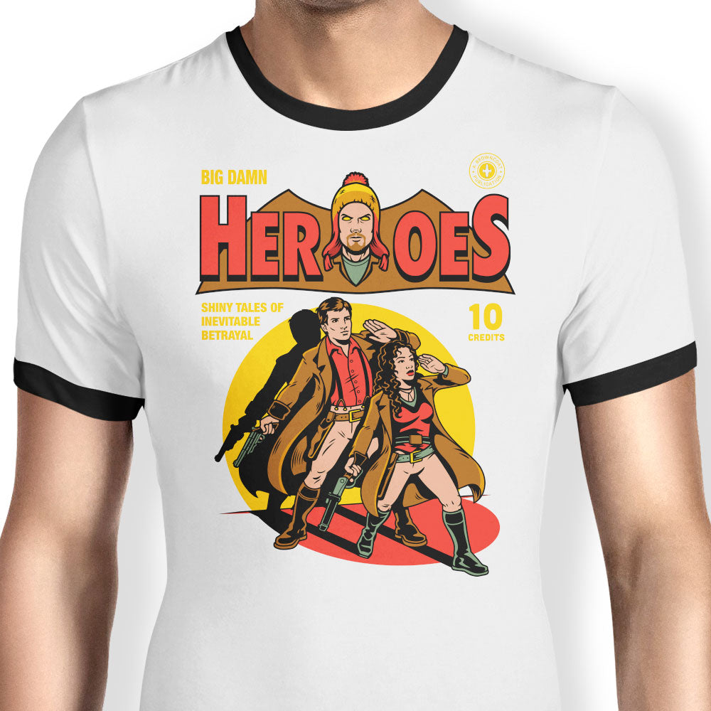Heroes Comic Ringer - Adult & Kids T-Shirts, Sweatshirts & Hoodies apparel design preview 1