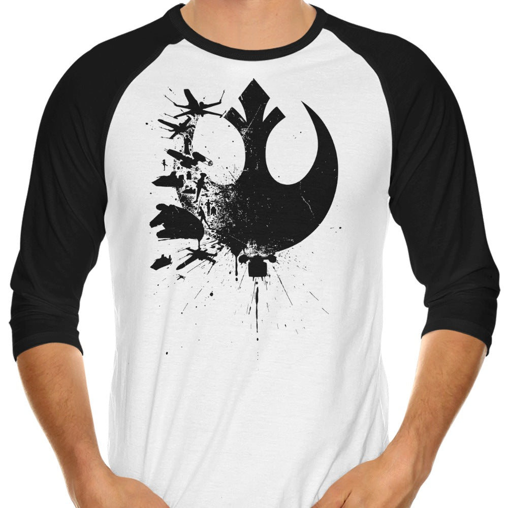 Heroes of the Rebellion (Alt) 3/4 Sleeve Raglan - Adult & Kids T-Shirts, Sweatshirts & Hoodies apparel design preview 1