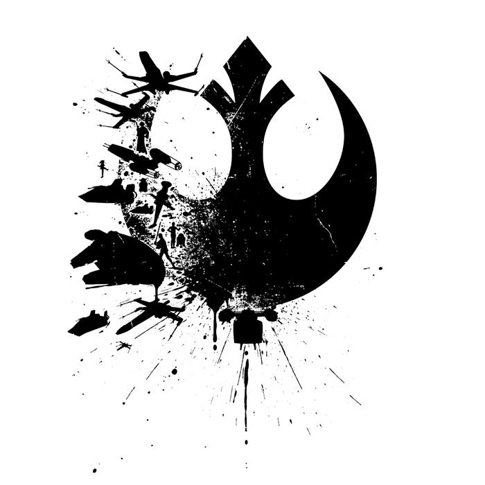 Heroes of the Rebellion (Alt) 3/4 Sleeve Raglan - Adult & Kids T-Shirts, Sweatshirts & Hoodies apparel design preview 2