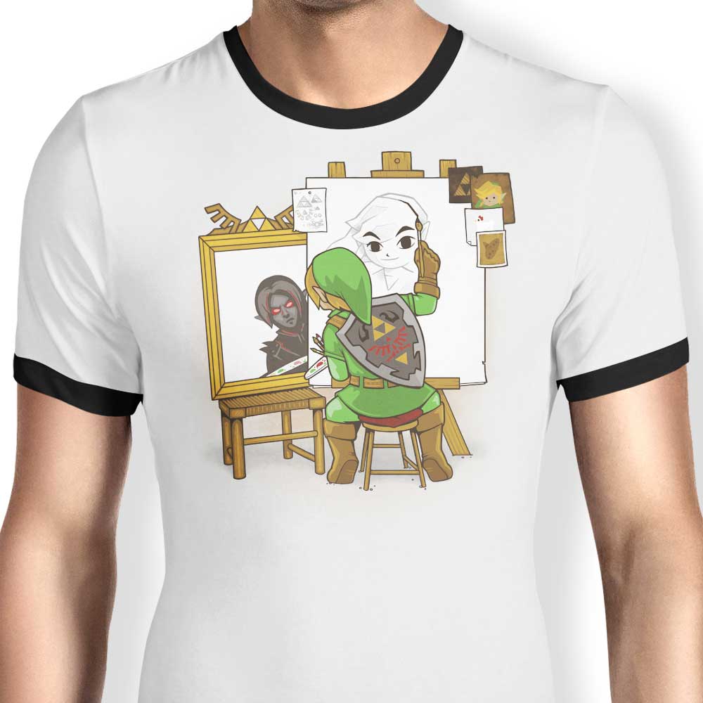 Heroic Self Portrait Ringer - Adult & Kids T-Shirts, Sweatshirts & Hoodies apparel design preview 1