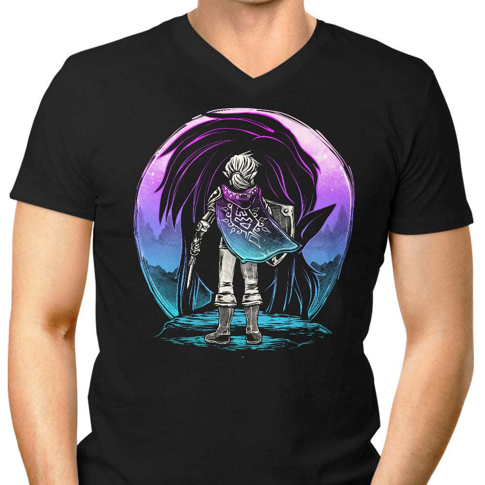 Heroic Sunset Men's V-Neck - Adult & Kids T-Shirts, Sweatshirts & Hoodies apparel design preview 1