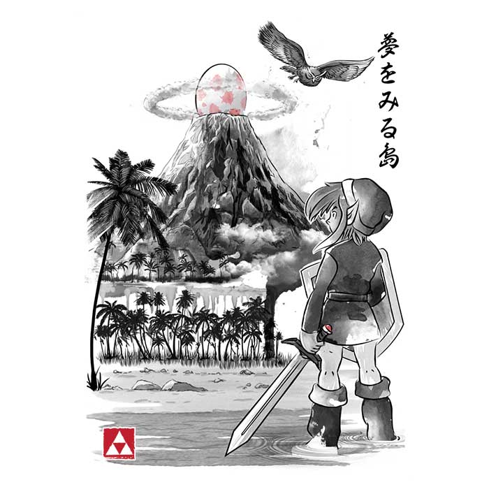 Hero's Awakening Sumi-e Youth Apparel - Adult & Kids T-Shirts, Sweatshirts & Hoodies apparel design preview 2