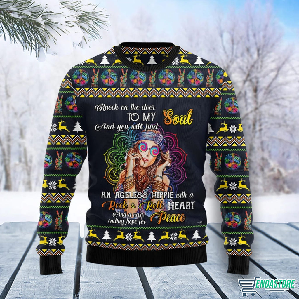Hippie Girl Ugly Christmas Sweater product image