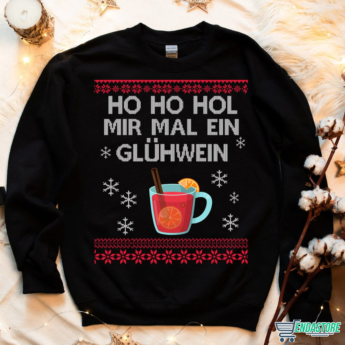 Ho Ho Hol Mir Mal Ein Gluhwein Christmas Sweater product image 2