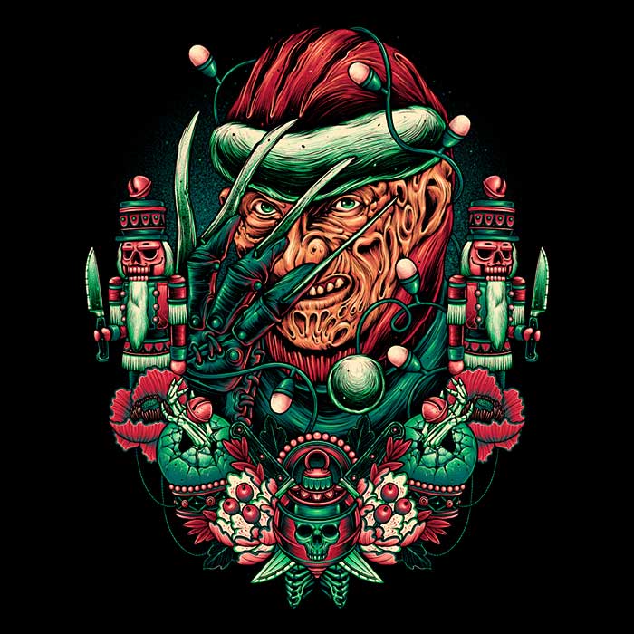 Holidays at Elm Street Men's V-Neck - Adult & Kids T-Shirts, Sweatshirts & Hoodies apparel design preview 2