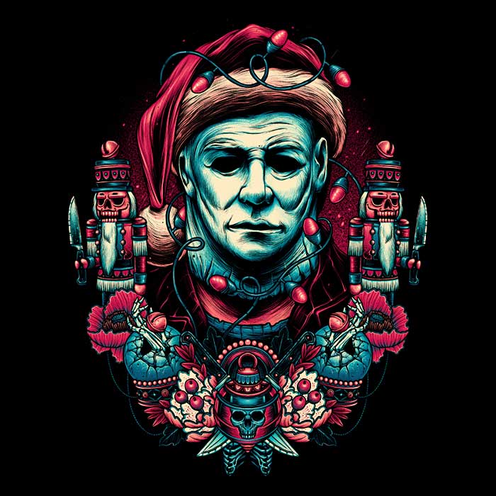 Holidays at Haddonfield Men's V-Neck - Adult & Kids T-Shirts, Sweatshirts & Hoodies apparel design preview 2