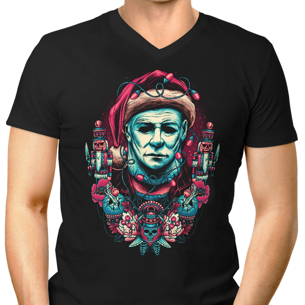 Holidays at Haddonfield Men's V-Neck - Adult & Kids T-Shirts, Sweatshirts & Hoodies apparel design preview 1