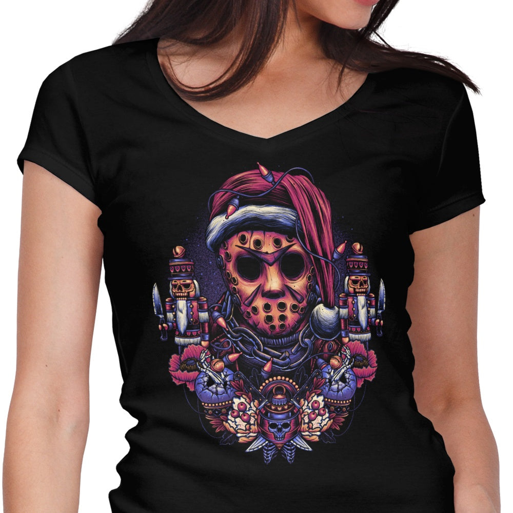 Holidays at the Lake Women's V-Neck - Adult & Kids T-Shirts, Sweatshirts & Hoodies apparel design preview 1