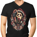 Holidays at Woodsboro Men's V-Neck - Adult & Kids T-Shirts, Sweatshirts & Hoodies apparel design preview 1