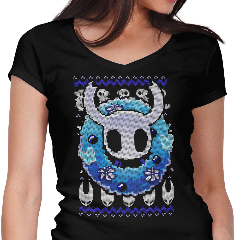 Hollow Ugly Sweater Women's V-Neck - Adult & Kids T-Shirts, Sweatshirts & Hoodies apparel design preview 1