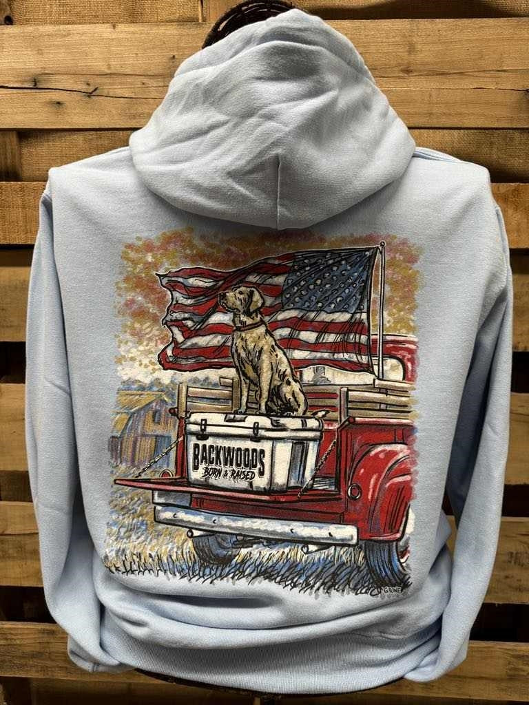 Backwoods USA American Dog - Adult & Kids T-Shirts, Sweatshirts & Hoodies apparel design preview 1