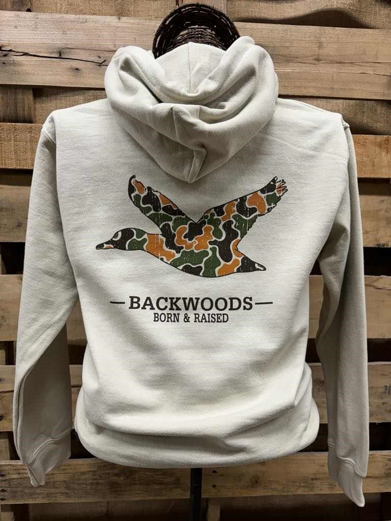 Backwoods Camo Duck - Adult & Kids T-Shirts, Sweatshirts & Hoodies apparel design preview 1