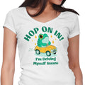Hop On In Women's V-Neck - Adult & Kids T-Shirts, Sweatshirts & Hoodies apparel design preview 1