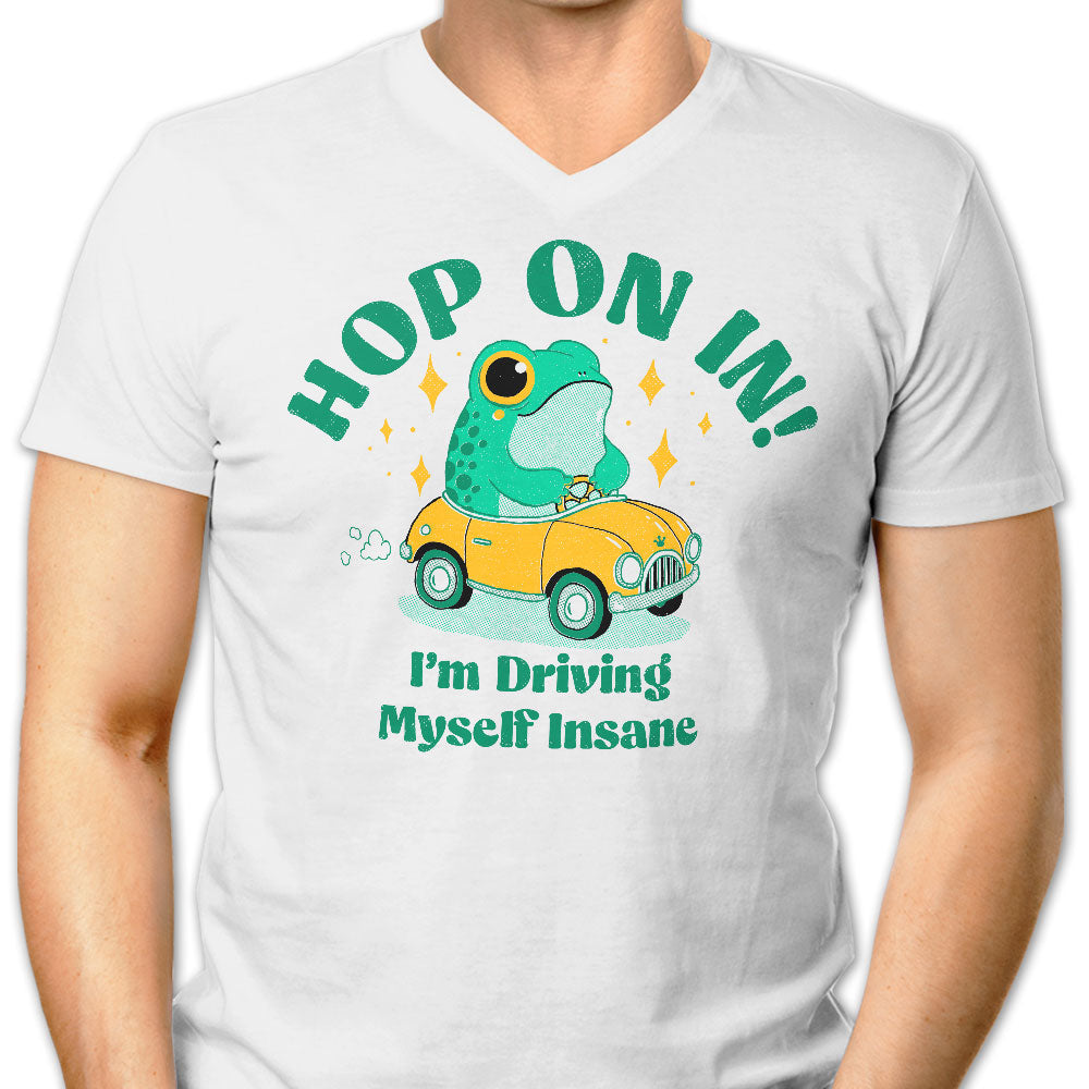 Hop On In Men's V-Neck - Adult & Kids T-Shirts, Sweatshirts & Hoodies apparel design preview 1