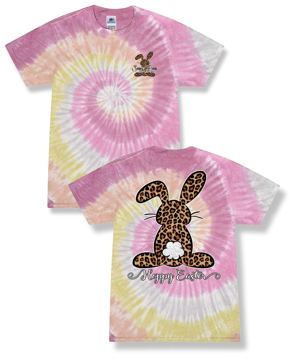 Sassy Frass Hoppy Easter Leopard Bunny Jellybean Tie - Adult & Kids T-Shirts, Sweatshirts & Hoodies apparel design preview 1